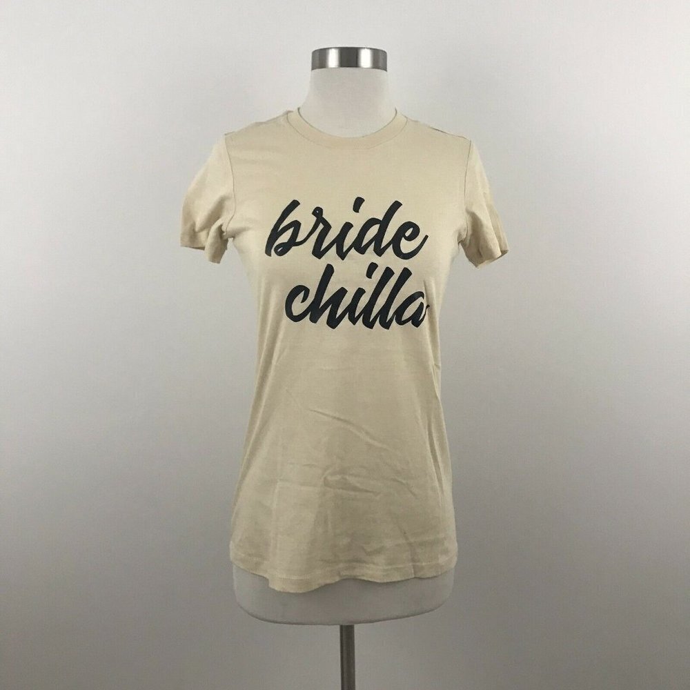 Bella Canvas Shirt Women Medium Sand Colored Black‎